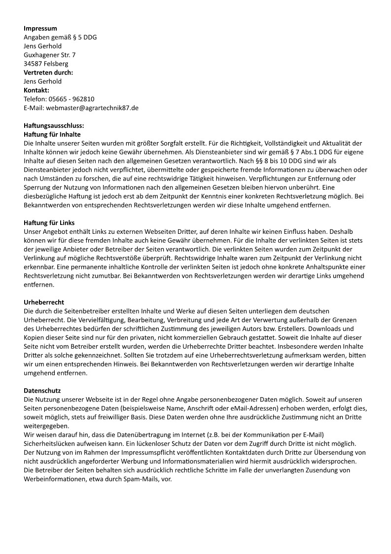 Impressum 1